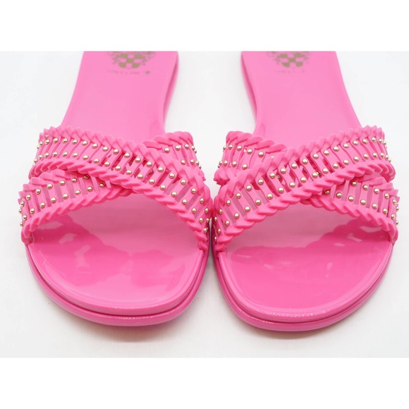 Vince Camuto Sandals Womens 8 Erindra Jelly Studded Slide Cross Strap Slip On - Picture 6 of 11